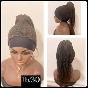 updo twist braid headband